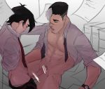  2boys anal dark_hair light_hair male male_focus multiple_boys sex size_difference smaller_dominant tagme yaoi 