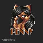  artzstudio08 avian beak bird black_eyes brown_fur cigarette eagle english_text female fur hair hawk hybrid penny_hawker smoking solo text 