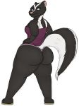  anthro anthrofied big_butt black_fur butt dreamworks female fur green_eyes mammal over_the_hedge oystercatcher7 skunk solo stella_(over_the_hedge) voluptuous 