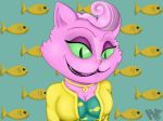  anthro bojack_horseman cat clothed clothing feline female fur heptanerox jacket jewelry mammal necklace open_mouth pink_fur portrait princess_carolyn solo teeth wall_(disambiguation) 