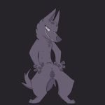  2018 anatomically_correct animal_genitalia animal_pussy aquestionableponyblog canine canine_pussy digitigrade digitigrade_anthro dog edit female mammal nipples paws presenting presenting_pussy pussy wolf 