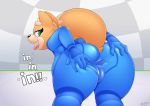  2018 acstlu anthro anus bent_over big_butt bodysuit breasts butt camel_toe canine clothing crossgender digital_media_(artwork) female fox fox_mccloud green_eyes hand_on_butt holding_butt huge_butt looking_at_viewer looking_back mammal nintendo presenting presenting_anus presenting_hindquarters raised_tail skinsuit solo spread_anus spread_butt spreading star_fox thick_thighs tight_clothing tongue tongue_out video_games zero_suit_fox 