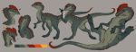  2018 acidapluvia animal_genitalia bad_dragon claws cloaca dilophosaurus dinosaur female feral nude paws presenting scalie solo spread_legs spreading theropod tongue 