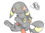  anal anal_penetration bound cum cum_on_face disembodied_penis eeveelution erection feral looking_up lying male nintendo open_mouth pawpads paws penetration penis pok&eacute;mon pok&eacute;mon_(species) shin_(artist) simple_background tapering_penis tears umbreon vein veiny_penis video_games 