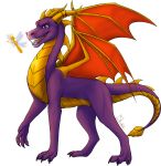  alpha_channel dachiia digital_media_(artwork) dragon duo feral horn membranous_wings open_mouth purple_eyes scalie simple_background sparx spines spyro spyro_the_dragon teeth tongue transparent_background video_games western_dragon wings 