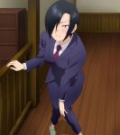  black_eyes black_hair harashima_rui highres necktie office_lady screencap short_hair stitched third-party_edit yuragisou_no_yuuna-san 