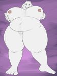  anthro belly big_breasts big_thighs boss_monster breasts caprine female fur goat mammal mature_female nipples overweight oystercatcher7 pussy red_eyes toriel undertale video_games white_fur 
