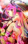  :p breasts bridal_gauntlets crop_top gloves gradient_eyes gradient_hair halo jibril_(no_game_no_life) kamiya_yuu long_hair looking_at_viewer magic_circle midriff multicolored multicolored_eyes multicolored_hair no_game_no_life official_art orange_eyes pink_hair sideboob smile solo source_request tattoo tongue tongue_out very_long_hair wing_ears yellow_eyes 