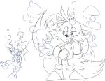  anthro asphyxiation astral_fairy black_nose bubble canine clothing drowning duo footwear fox gloves half-closed_eyes hedgehog male mammal miles_prower smile sonic_(series) sonic_the_hedgehog underwear video_games 