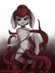  asura brown_eyes brown_hair clitoris collar consentacles female flat_chested grey_skin grin guild_wars hair hair_bun humanoid long_ears looking_down navel nude penetration pussy raised_leg smile solo starshippizza tentacle_sex tentacles vaginal vaginal_penetration video_games 