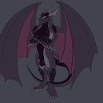  animal_genitalia anthro balls dragon emeraldwing highborn horn invalid_tag male scalie sheath solo wings 