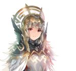  armor cape crown fire_emblem fire_emblem_heroes gloves grey_hair hair_ornament long_hair looking_at_viewer miwabe_sakura red_eyes simple_background solo veronica_(fire_emblem) 