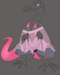  anthro clothed clothing female frill grey_background invalid_tag lizard nightgown nintendo panties pok&eacute;mon pok&eacute;mon_(species) reptile salazzle scalie simple_background solo translucent transparent_clothing underwear video_games zeamaeri 