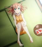  food fruit green_eyes highres nanahashi_minori one_room orange_hair screencap short_hair stitched tatami third-party_edit watermelon 