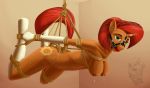  2018 anthro ball_gag bdsm bondage bound breasts crotch_rope equine female friendship_is_magic gag horn inside mammal mature_female my_little_pony nipples nude quakehoof rope rope_bondage rope_harness stellar_flare_(mlp) unicorn 