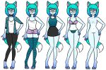  2018 anthro breasts canine character_ref clothed clothing deervahkiin female fox mammal model_sheet nude simple_background smile solo standing wisp_(deervahkiin) 