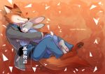  &lt;3 2016 anthro barefoot black_nose blush canine chang52084 chinese_text claws clothed clothing disney duo english_text eyes_closed female fox fully_clothed judy_hopps lagomorph male male/female mammal nick_wilde pants pawpads paws pink_nose rabbit text toe_claws zootopia 