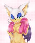  amortem-kun anthro bat breasts censored convenient_censorship female mammal one_eye_closed rouge_the_bat smile sonic_(series) towel 