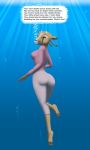  2018 5_fingers 5_toes butt_pose cinderella clothed clothing digital_media_(artwork) feet female humanoid_feet looking_at_viewer mammal soles toes underwater water 