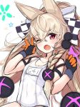  ;o bangs bare_shoulders black_gloves blonde_hair bow braid breasts character_name checkered checkered_bow collarbone commentary covered_navel eyebrows_visible_through_hair fang g41_(girls_frontline) girls_frontline gloves hair_between_eyes hair_bow hair_ornament hair_ribbon hands_up head_tilt highres long_hair low-tied_long_hair name_tag ohshit old_school_swimsuit one-piece_swimsuit one_eye_closed open_mouth pink_ribbon red_eyes ribbon school_swimsuit simple_background sketch small_breasts solo swimsuit very_long_hair white_background white_school_swimsuit white_swimsuit 