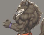  2018 5_fingers anthro biceps big_muscles captainjohkid fur male mammal muscular muscular_male pecs 