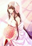  azur_lane cleavage dress hiei_(azur_lane) horns tagme wedding_dress 