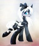  2018 blue_eyes butt cutie_mark digital_media_(artwork) equine fan_character feathered_wings feathers female feral hair horn magnaluna mammal my_little_pony simple_background solo standing white_background white_hair winged_unicorn wings 