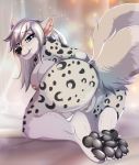  2019 anthro anus areola black_nose black_pawpads breasts canid canine digital_media_(artwork) female fur mammal nipples nude pawpads pussy solo spots spotted_fur tai_lung_(artist) 