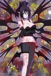  aura black_hair black_wings breasts character_request commentary_request creuserey_asmodeus crossed_arms demon_girl demon_wings genderswap genderswap_(mtf) gloves gold_trim high_ponytail high_school_dxd highres large_breasts long_hair looking_at_viewer multiple_wings pale_skin pointy_ears purple_eyes smile solo tattoo v-shaped_eyebrows wings yxyyxy 