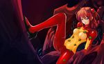  bad_id bad_pixiv_id blue_eyes blush bodysuit cable evangelion:_2.0_you_can_(not)_advance leg_up lipstick long_hair makeup multicolored multicolored_bodysuit multicolored_clothes neon_genesis_evangelion orange_bodysuit orange_hair philomelalilium plugsuit rebuild_of_evangelion red_bodysuit shikinami_asuka_langley skin_tight solo souryuu_asuka_langley test_plugsuit 