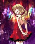  bad_id bad_pixiv_id blonde_hair dress flandre_scarlet ponytail red_eyes rin2010 short_hair side_ponytail solo touhou wings 