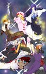  5girls bad_id bad_pixiv_id beatrice elbow_gloves eva_beatrice frederica_bernkastel gloves haou_airen hat lambdadelta multiple_girls parody pink_hat pipe puririririn umineko_no_naku_koro_ni ushiromiya_battler virgilia 