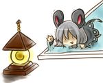  animal_ears bad_id bad_pixiv_id bishamonten's_pagoda chibi glue_trap grey_hair kiiloshima lowres mouse_ears mouse_tail nazrin short_hair solo stuck tail touhou trapped 