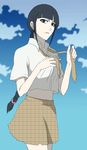  black_hair bleach braid grey_eyes kurotsuchi_nemu long_hair midriff school_uniform single_braid solo tsukina0k undressing 