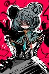  bad_id bad_pixiv_id f7(eiki) highres nazrin pink_background scribble short_hair solo touhou 