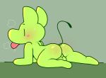  ambiguous_species anthro backsack balls blush butt male solo squishy_(artist) tongue tongue_out 