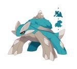  ambiguous_gender feral fusion hybrid nintendo orange_eyes pok&eacute;mon pok&eacute;mon_(species) simple_background solo swampert sylvaur torterra video_games white_background 