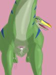  2018 alien animal_genitalia avian big_butt bird blush butt claws cloaca cum cum_drip cum_inside digital_media_(artwork) dinosaur dripping female feral gallimimus invalid_color invalid_tag looking_at_viewer looking_back open_mouth prehistoric_bird presenting presenting_hindquarters pussy rainbow_face rainbow_face_2 raithypaints scale scales scalie simple_background single smile soaked soaking solo spreading standing the_land_before_time tongue vaginal wet 