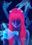  1girl elfen_lied horns looking_at_viewer lucy monster_girl nude pink_hair toxicteardrops ultraviolet vectors 