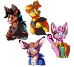  2017 anthro black_hair bojack_horseman bojack_horseman_(character) brown_eyes brown_fur canine cat cervine charlotte_moore clothed clothing digital_media_(artwork) dog equine feline female fur hair horse male mammal mr._peanutbutter pink_fur plaguedogs123 princess_carolyn 