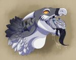  2018 ambiguous_gender ambiguous_pred ambiguous_prey anthro big_dom_small_sub black_feathers black_tongue blue_eyes blue_fur blue_tongue body_in_mouth collar cute_fangs dragon drooling duo ear_tuft feathers feet_first fur furred_dragon grey_feathers grey_fur half-closed_eyes horn incubus-teeth macro micro micro_on_macro neck_bulge nude open_mouth oral_vore paws saliva senky size_difference soft_vore teeth tongue tongue_out tuft vore white_fur xeronious yellow_eyes 