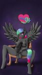  2018 anthro breasts cutie_mark dickgirl equine fan_character intersex mammal my_little_pony nipples nude paintheart pegasus penis presenting presenting_penis shamziwhite sitting wings 