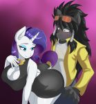  anthro big_breasts big_butt breasts butt cleavage clothed clothing equine eyeshadow fan_character female friendship_is_magic fully_clothed horse makeup male mammal my_little_pony pony rarity_(mlp) seductive thebrokencog 