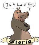  2018 alpha_channel anthro belly digital_media_(artwork) dreamworks english_text female gloria_(madagascar) hippopotamus human_(artist) madagascar mammal obese obese_female overweight simple_background smile solo text transparent_background 