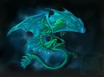  2016 digital_media_(artwork) dragon feral gelangweiltertoaster hi_res horn membranous_wings model_sheet simple_background solo spines wings 