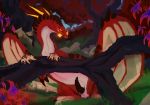  claws dragon feral flower male penis plant red_scales scales solo velannal video_games warcraft wings 