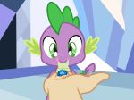  2018 badumsquish disembodied_hand dragon fangs friendship_is_magic gem green_eyes human licking licking_lips male mammal my_little_pony slit_pupils spike_(mlp) tongue tongue_out 
