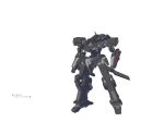  armored_core commentary_request full_body highres mecha no_humans simple_background solo white_background 