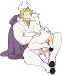  anthro asgore_dreemurr balls beard blush body_hair boss_monster breasts butt cape caprine chest_hair clothing crown cum cum_in_pussy cum_inside duo eyes_closed facial_hair female french_kissing goat hand_on_butt hooves horn joojoo kissing male male/female mammal mature_female mature_male muscular nipples nude penetration penis straddling toriel undertale vaginal vaginal_penetration video_games 
