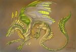  2016 ambiguous_gender claws digital_media_(artwork) dragon feral gelangweiltertoaster green_eyes model_sheet open_mouth solo spines teeth 